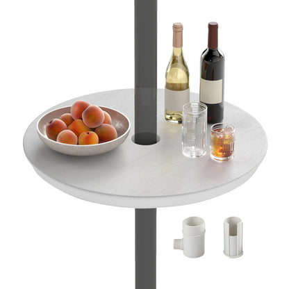 20 Inch Outdoor Adjustable Umbrella Table, White Outdoor Umbrella Bases at Gallery Canada
