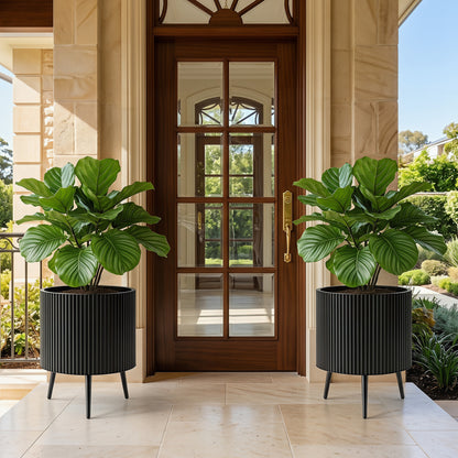 20 Inch Plant Pot With Stand, Tapered Legs