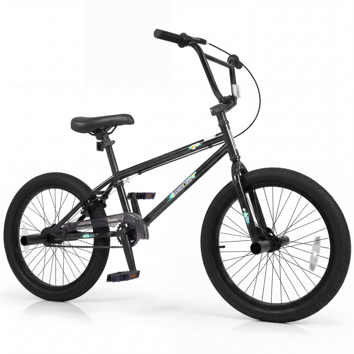 20 Inch Trick Bicycle with 360 Degree Steering and Adjustable Seat for Kids and Teens, Black Kids Bike at Gallery Canada