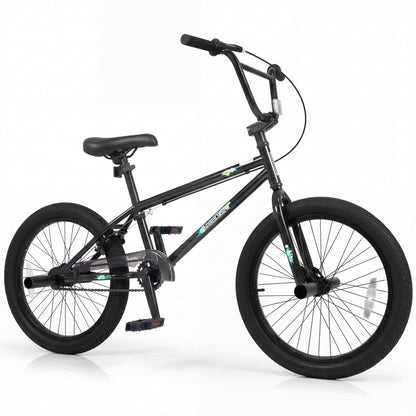 20 Inch Trick Bicycle with 360 Degree Steering and Adjustable Seat for Kids and Teens, Black Kids Bike at Gallery Canada