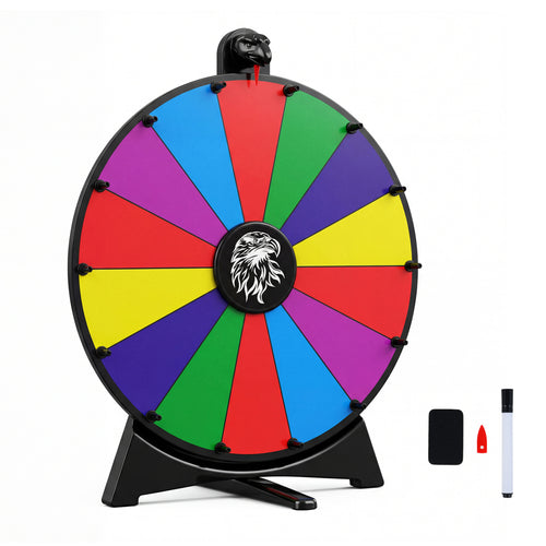 20 Inches 14 Slots Spin Wheel, Blackboard Marker, Multicolor