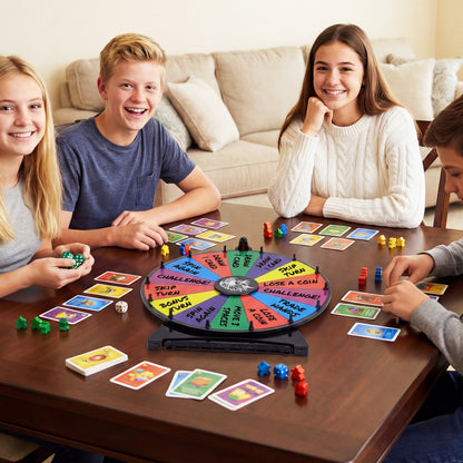 20 Inches 14 Slots Spin Wheel, Blackboard Marker, Multicolor Game Room at Gallery Canada