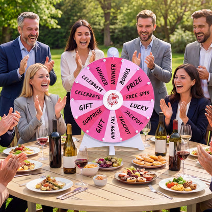 20 Inches 14 Slots Spin Wheel, Blackboard Marker, Pink Game Room at Gallery Canada