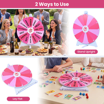 20 Inches 14 Slots Spin Wheel, Blackboard Marker, Pink Game Room at Gallery Canada