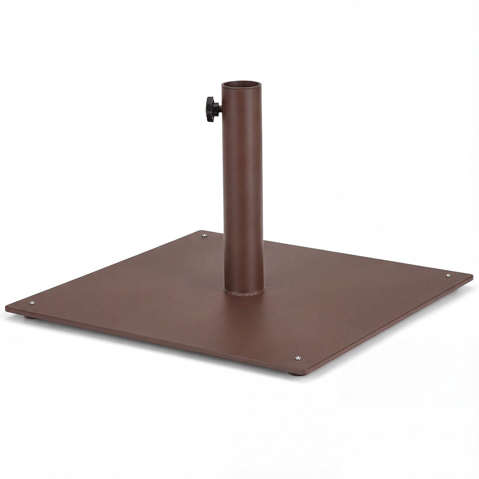 20 Inches Patio Umbrella Base Stand with 4 Adjustable Footpads, Brown Outdoor Umbrella Bases at Gallery Canada
