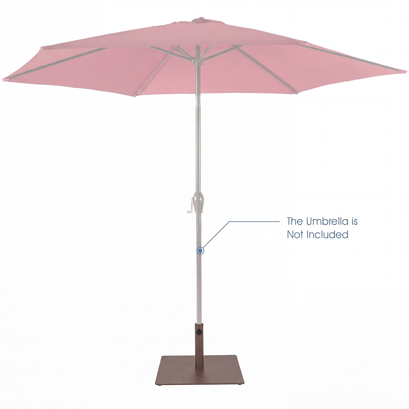 20 Inches Patio Umbrella Base Stand with 4 Adjustable Footpads, Brown Outdoor Umbrella Bases at Gallery Canada