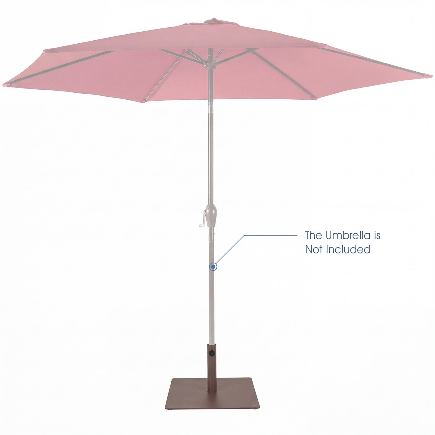 20 Inches Patio Umbrella Base Stand with 4 Adjustable Footpads, Brown Outdoor Umbrella Bases at Gallery Canada