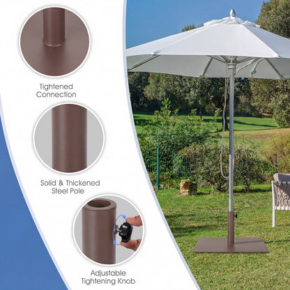 20 Inches Patio Umbrella Base Stand with 4 Adjustable Footpads, Brown Outdoor Umbrella Bases at Gallery Canada