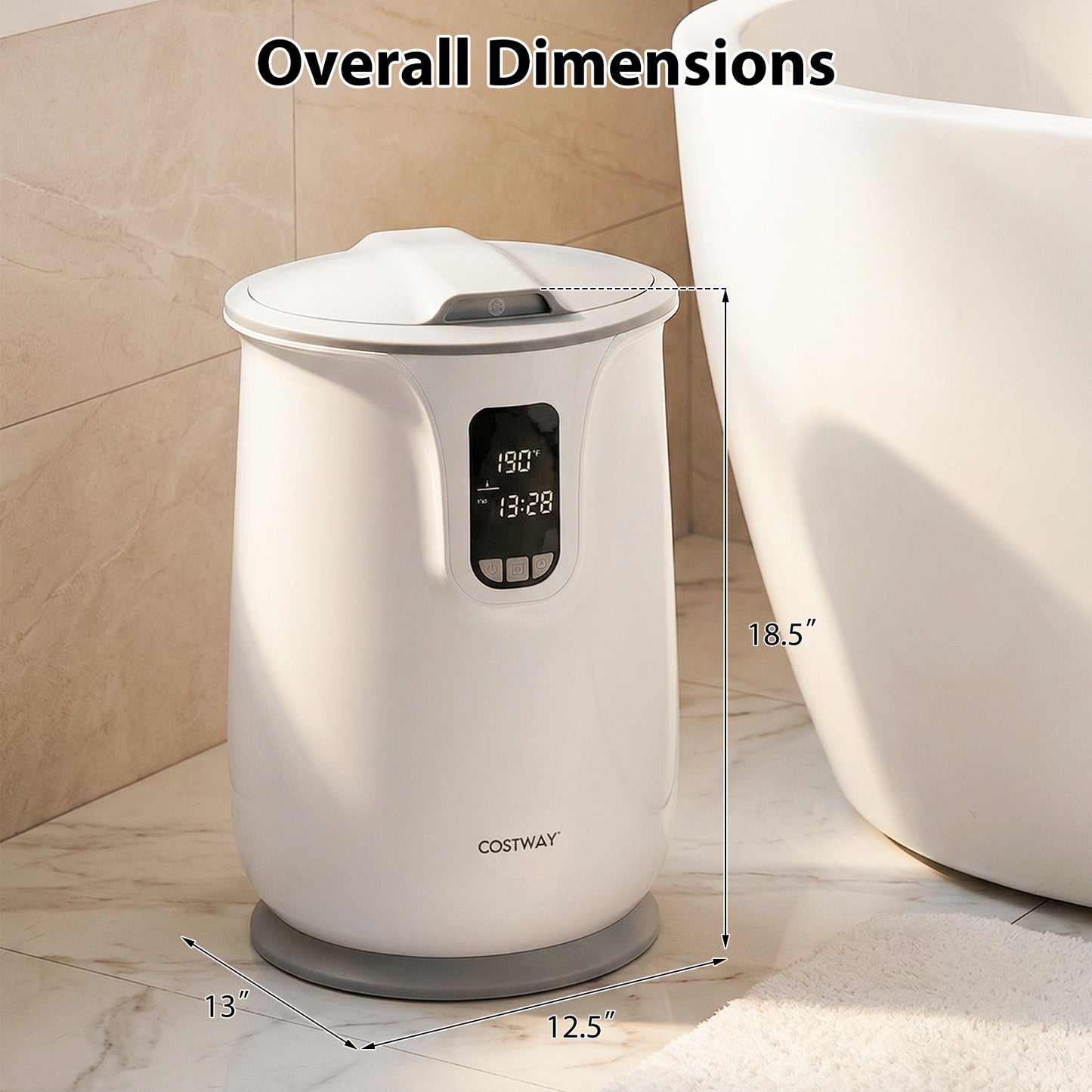 20 L Large Blanket Towel Warmer, 3 Heat Levels, White Dryers at Gallery Canada