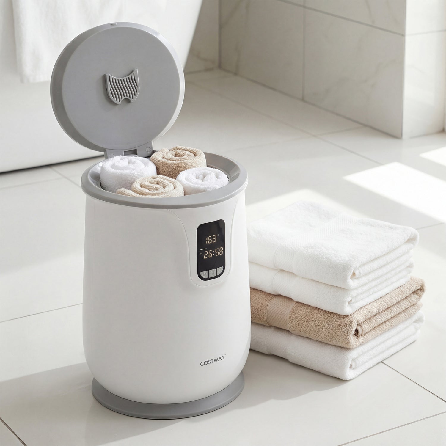 20 L Large Blanket Towel Warmer, 3 Heat Levels, White Dryers at Gallery Canada
