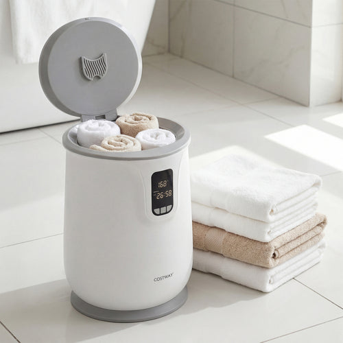 20 L Large Blanket Towel Warmer, 3 Heat Levels, White