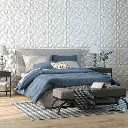 20-Pack 3D Wall Panels with Decorative Diamond Patterns, White Decorative Accessories at Gallery Canada