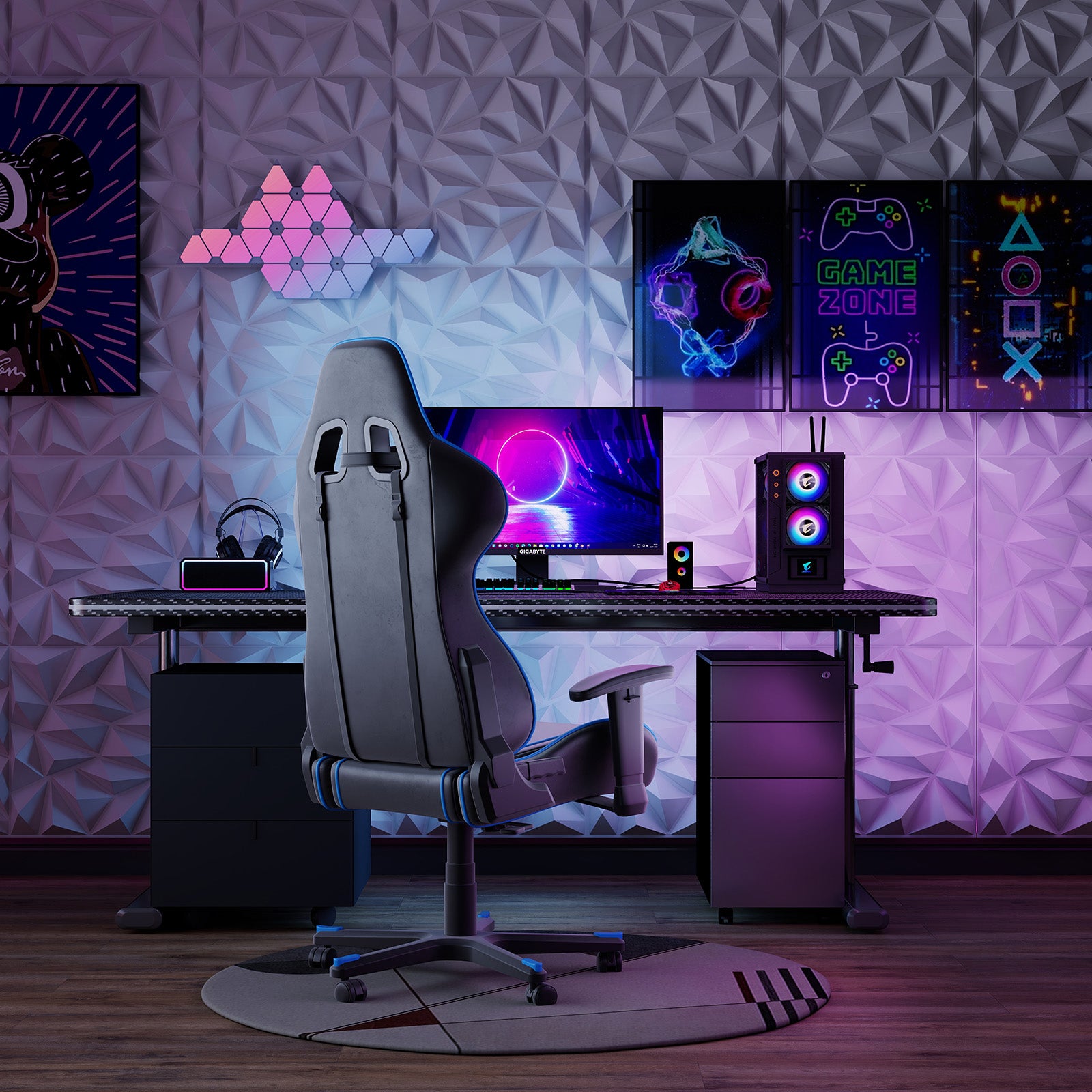 20-Pack 3D Wall Panels with Decorative Diamond Patterns, White Decorative Accessories at Gallery Canada