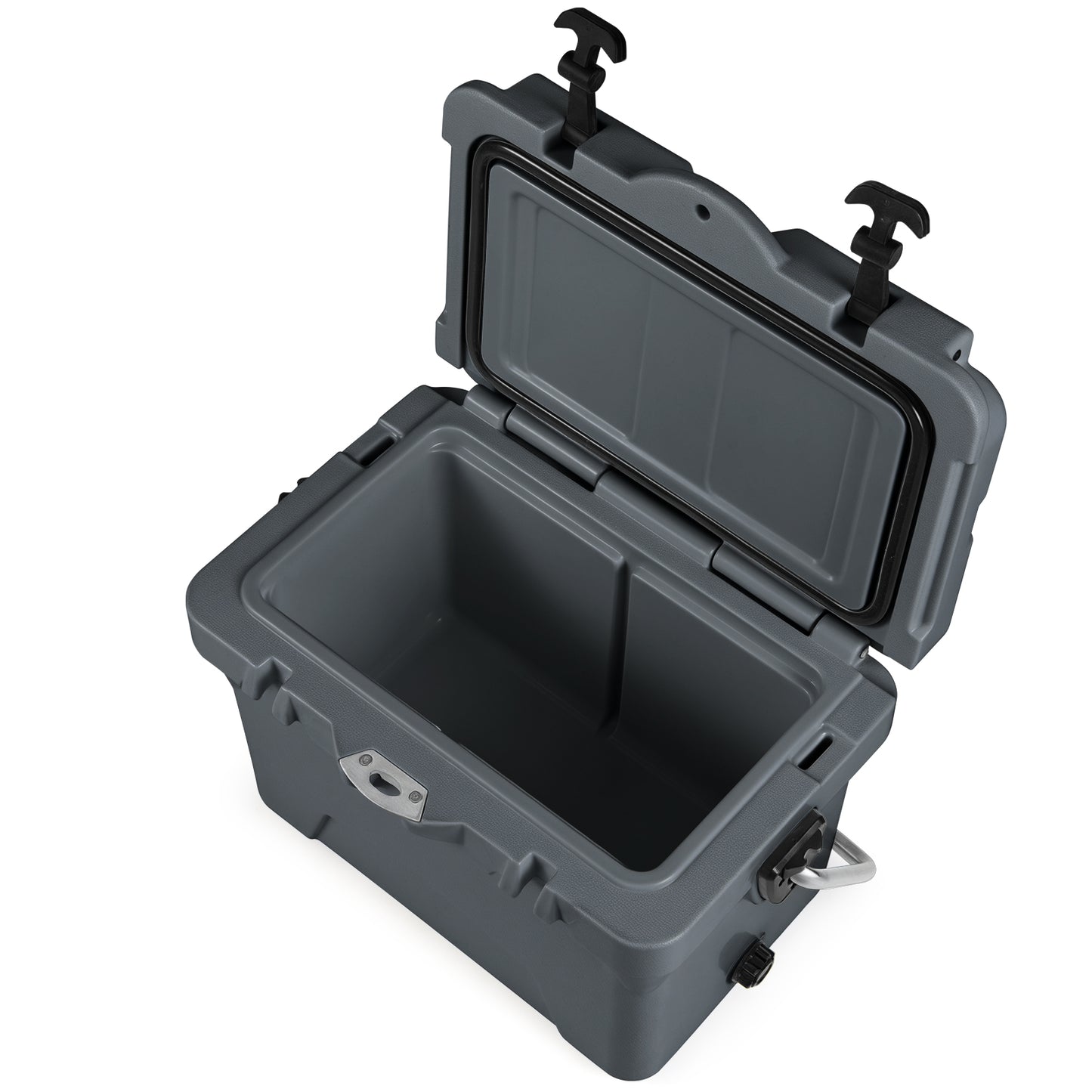 20 Quart Portable Hard Cooler, Built-In Ruler And Bottle, Gray Coolers at Gallery Canada