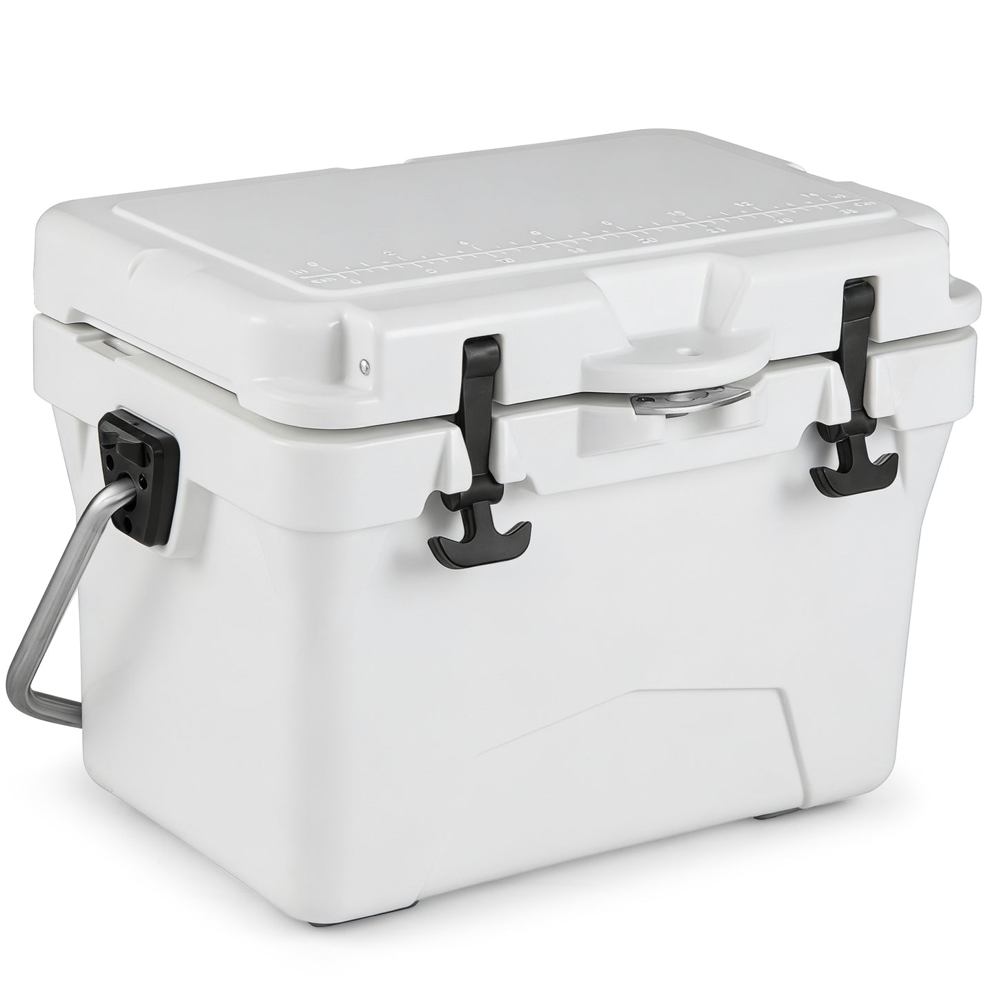 20 Quart Portable Hard Cooler, Built-In Ruler And Bottle, White Coolers at Gallery Canada
