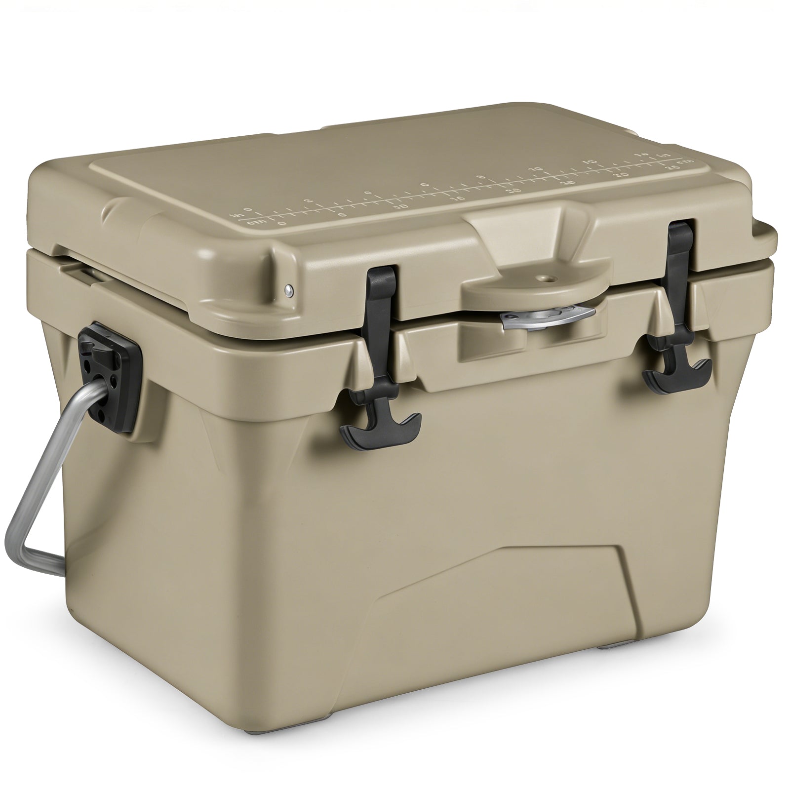 20 Quart Portable Hard Cooler, Built-In Ruler And Bottle, Khaki Coolers at Gallery Canada
