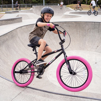 20" Kids Trick Bicycle, 360 Steering, Adjustable Seat, Pink Kids Bike at Gallery Canada