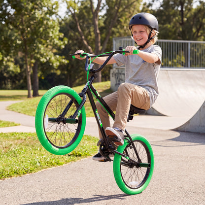 20" Kids Trick Bike, 360 Steering, Adjustable Seat, Green Kids Bike at Gallery Canada