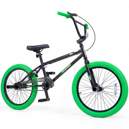 20" Kids Trick Bike, 360 Steering, Adjustable Seat, Green Kids Bike at Gallery Canada
