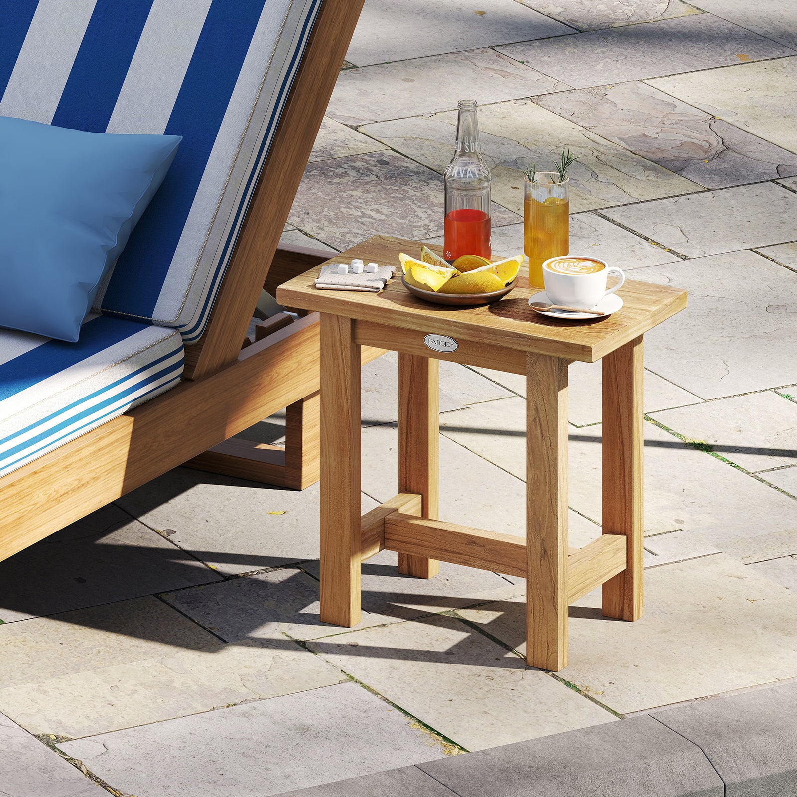 20 inch Teak Shower Bench Waterproof Shower Stool for Shaving Legs, Natural Bath Safety at Gallery Canada