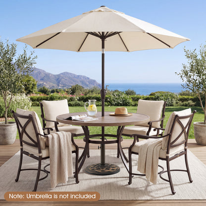 Base de parasol ronde de 17 pouces, 20 lb, bronze