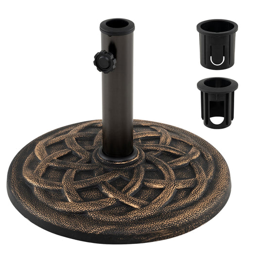Base de parasol ronde de 17 pouces, 20 lb, bronze