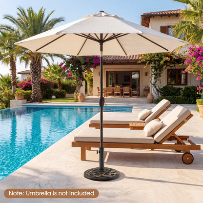 Base de parasol ronde de 17 pouces, 20 lb, bronze