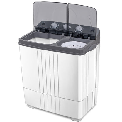 20 lbs Portable Semi-Automatic Twin-tub Washing Machine, Gray Washing Machines at Gallery Canada