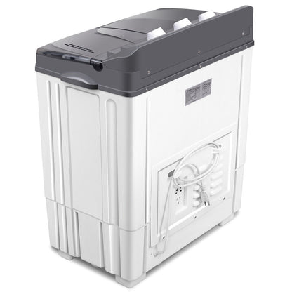 20 lbs Portable Semi-Automatic Twin-tub Washing Machine, Gray Washing Machines at Gallery Canada