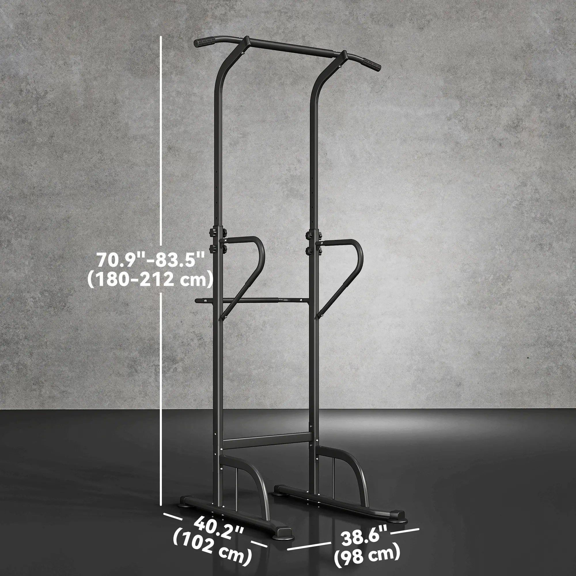 Power Tower Dip Station, Pull Up Bar, Adjustable Height, Black Power Towers at Gallery Canada