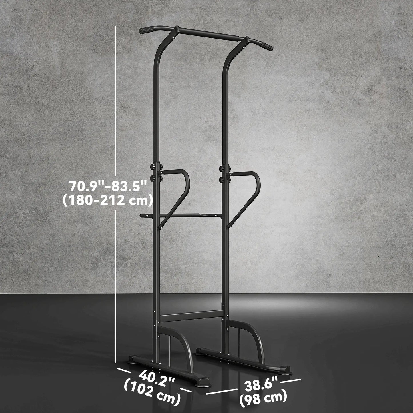 Power Tower Dip Station, Pull Up Bar, Adjustable Height, Black Power Towers at Gallery Canada