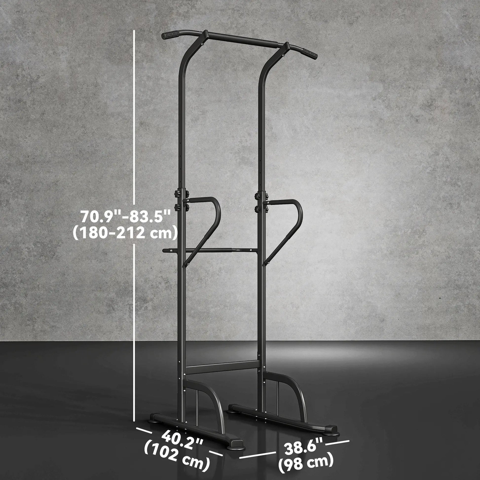 Power Tower Dip Station, Pull Up Bar, Adjustable Height, Black Power Towers at Gallery Canada