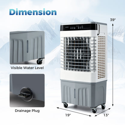 2100 CFM Evaporative Air Cooler, 5.3 Gal Tank, White Air Coolers at Gallery Canada