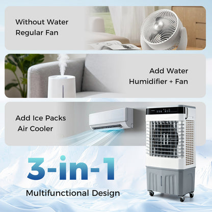 2100 CFM Evaporative Air Cooler, 5.3 Gal Tank, White Air Coolers at Gallery Canada