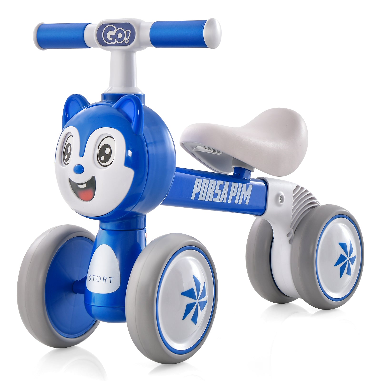 Baby Balance Bike No Pedal Lightweight Infant 4 Wheels Baby Bicycle, Blue Balance Bikes at Gallery Canada