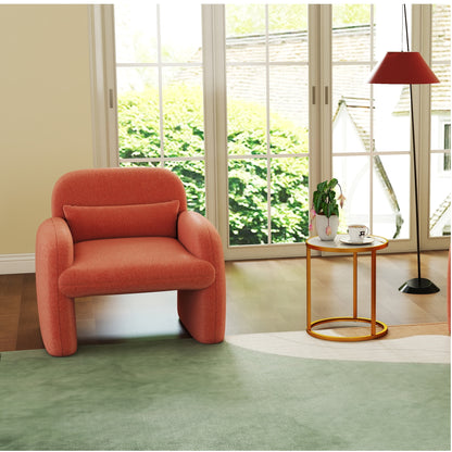 Modern Accent Chair, Marble Top Side Table Set, 2 Piece Living Room at Gallery Canada