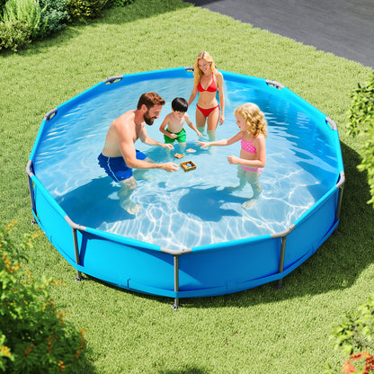 690/978/1158/1617 Gal Outdoor Family Swimming Pool with Metal Frame-12 ft, Blue Swimming Pools at Gallery Canada