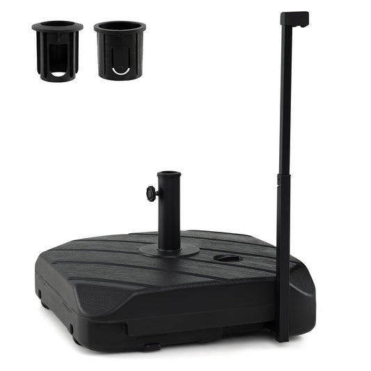 211 Lbs Fillable Patio Umbrella Base With Wheels, Telescopic Pull Rod Outdoor Umbrella Bases Options at Gallery Canada