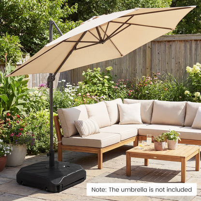 211 Lbs Fillable Patio Umbrella Base With Wheels, Telescopic Pull Rod Outdoor Umbrella Bases at Gallery Canada