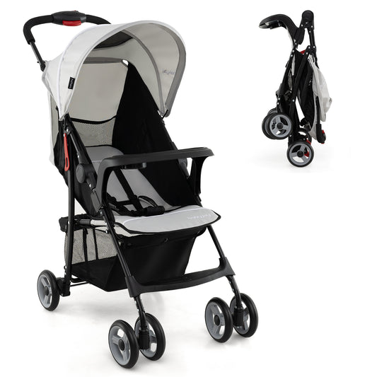 Toddler Travel Stroller, Airplane, Canopy, Adjustable Backrest, Gray Baby Strollers Gray at Gallery Canada