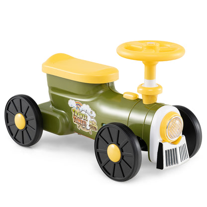 Ride on Toy with Steering Wheel and Train Whistle Sound Button, Green Push & Pedal Ride On Toys at Gallery Canada