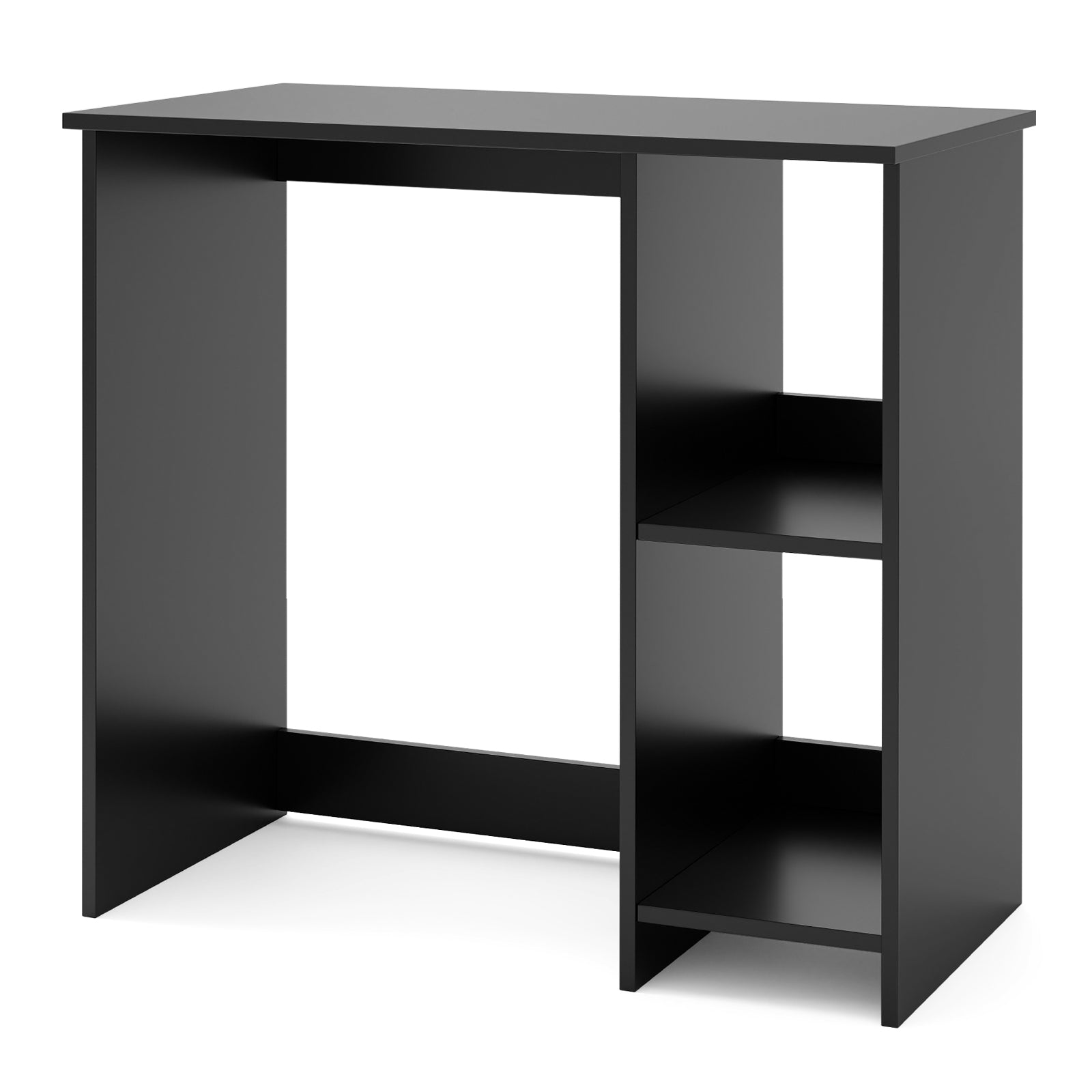 31.5 Inch Modern Home Office Desk with 2 Compartments, Black Writing Desks at Gallery Canada