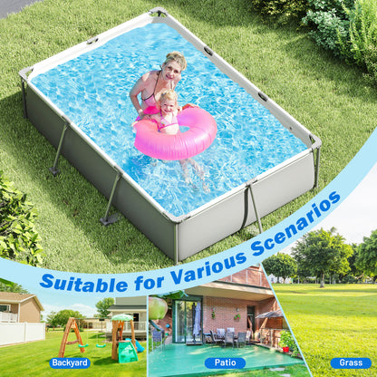 690/978/1158/1617 Gal Outdoor Family Swimming Pool with Metal Frame-10 ft, Gray Swimming Pools at Gallery Canada