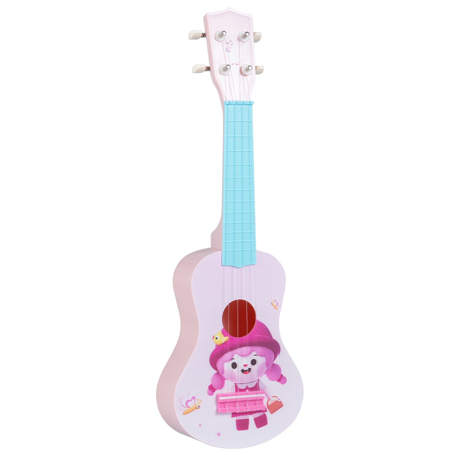 21 Inch Children Mini Ukulele with 4 Nylon Strings and 12 Frets, Pink & Blue Guitar & Strings at Gallery Canada