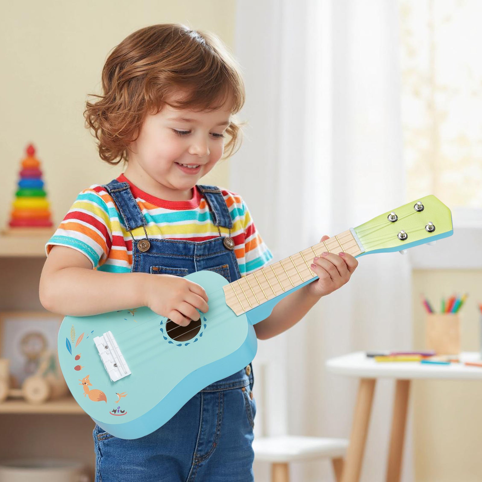 21 Inch Ukulele Guitar for Kids with Basswood Body for 3+ Years Old Guitar & Strings at Gallery Canada