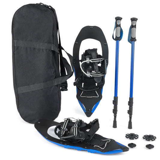21” Snowshoes with Trekking Poles, Blue