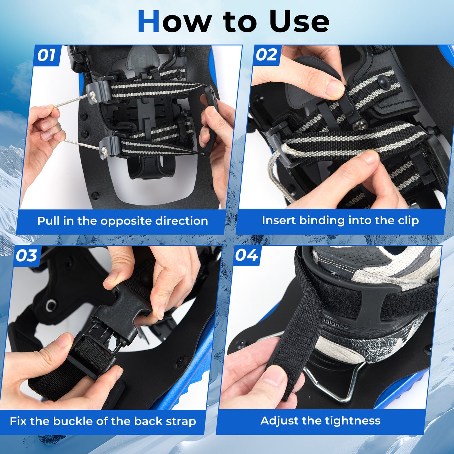 21” Snowshoes with Trekking Poles, Blue Winter Sports & Activities at Gallery Canada