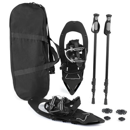 21" Snowshoes With Trekking Poles, Black Winter Sports & Activities Black at Gallery Canada