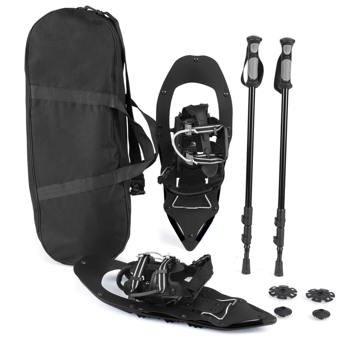 21" Snowshoes With Trekking Poles, Black Winter Sports & Activities Black at Gallery Canada
