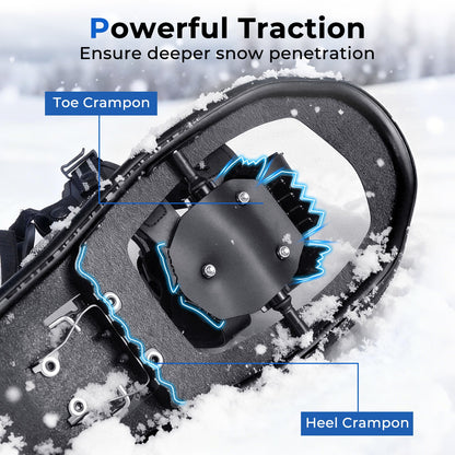 21" Snowshoes With Trekking Poles, Black Winter Sports & Activities at Gallery Canada